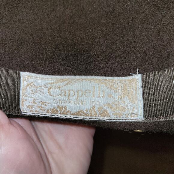 Capelli 100% Wool Brown Studded Floppy Boho Hat Cottagecore - Picture 3 of 6